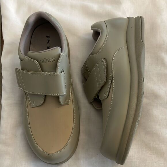 P.W. MINOR CLAY TAUPE LEATHER COMFORT SHOES. NEW - Picture 2 of 11
